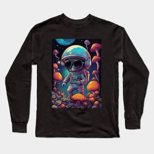 Psychedelic Dj Astronaut - Catsondrugs.com - astronaut, space, stars, galaxy, nasa, cool, planets, funny, universe, astros, astronomy, trippy, surreal, asteroidday, planet Long Sleeve T-Shirt